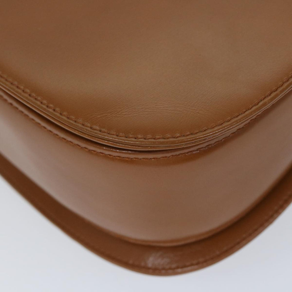 GUCCI Bamboo Turn Lock Hand Bag Leather Brown 000 2113 0633 57251