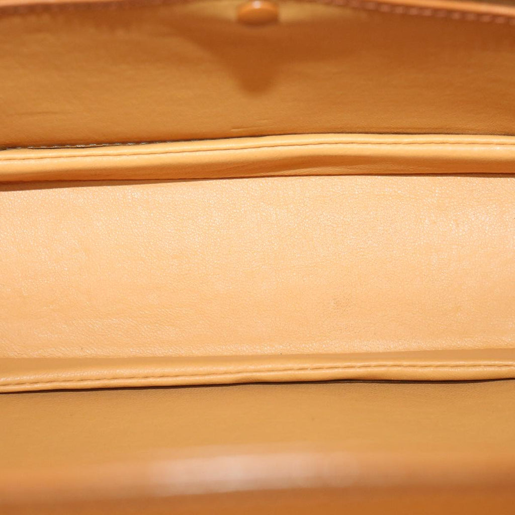 GUCCI Bamboo Turn Lock Hand Bag Leather Brown 000 2113 0633 57251