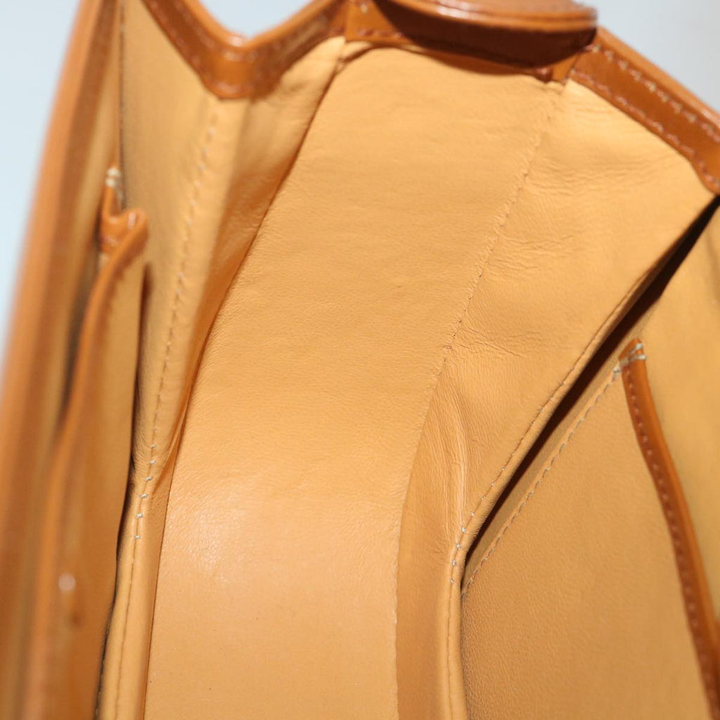 GUCCI Bamboo Turn Lock Hand Bag Leather Brown 000 2113 0633 57251
