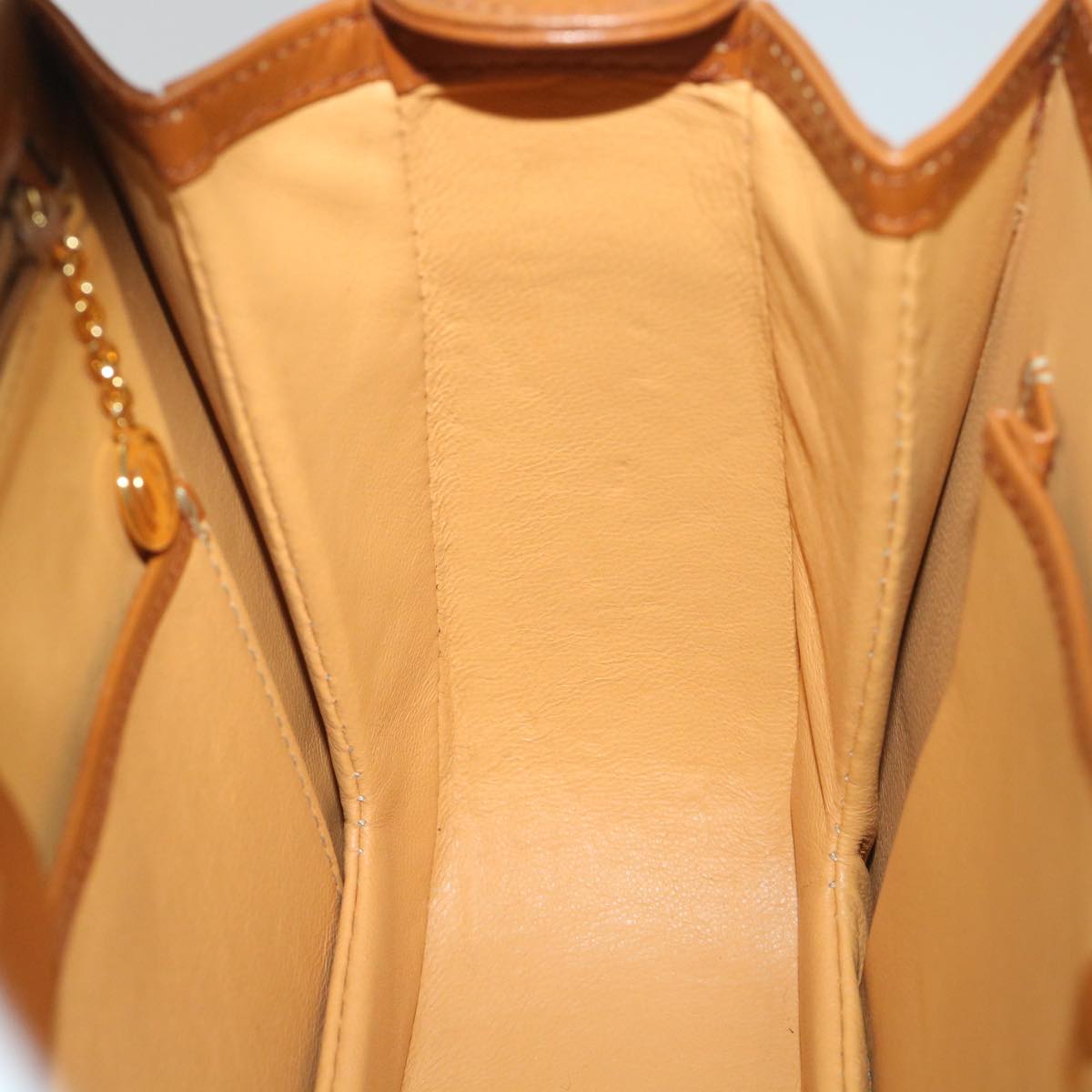 GUCCI Bamboo Turn Lock Hand Bag Leather Brown 000 2113 0633 57251