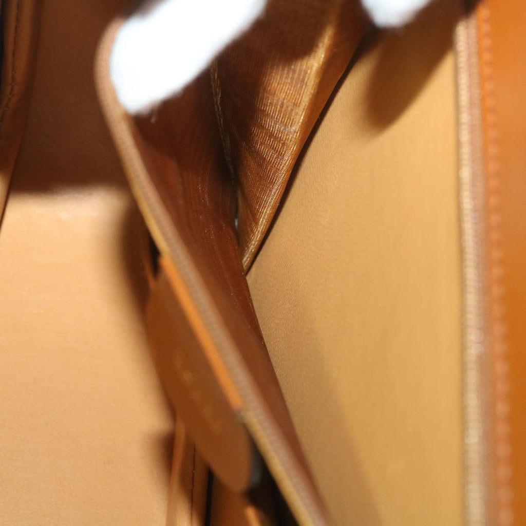 GUCCI Bamboo Turn Lock Hand Bag Leather Brown 000 2113 0633 57251