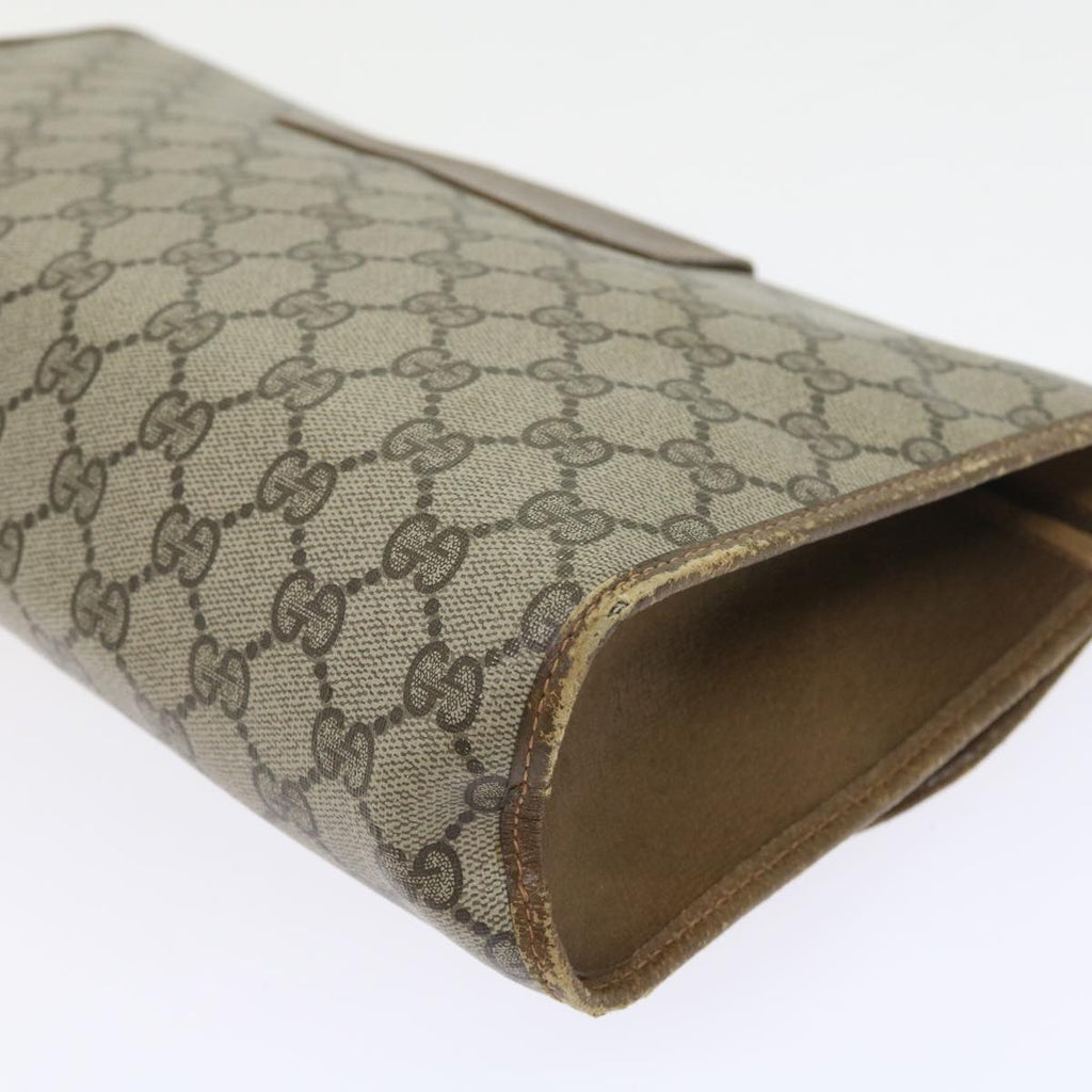 GUCCI GG Supreme Web Sherry Line Clutch Bag Beige Red Green 89 01 031 57277