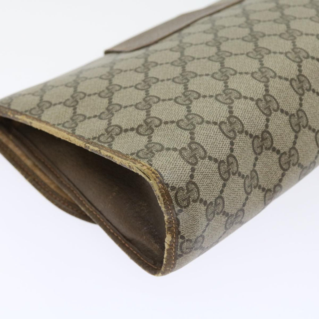 GUCCI GG Supreme Web Sherry Line Clutch Bag Beige Red Green 89 01 031 57277