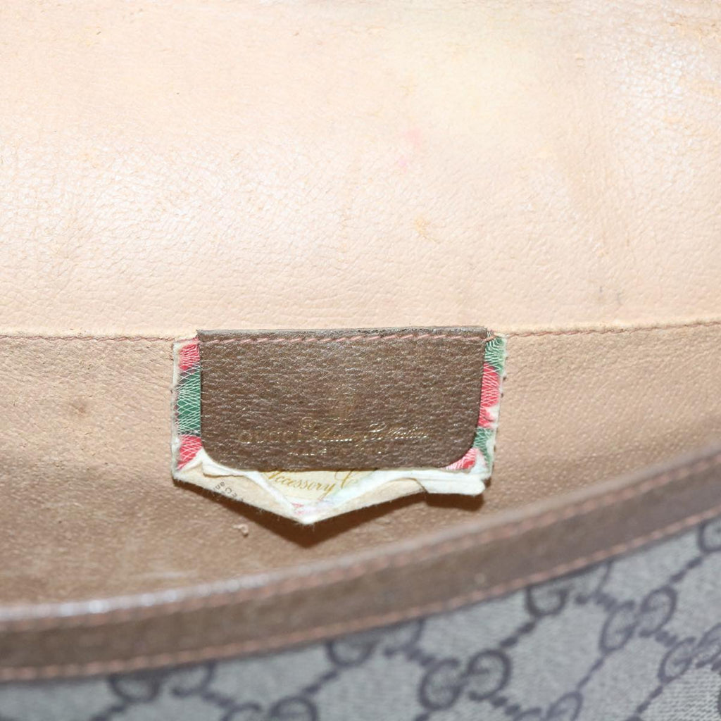 GUCCI GG Supreme Web Sherry Line Clutch Bag Beige Red Green 89 01 031 57277