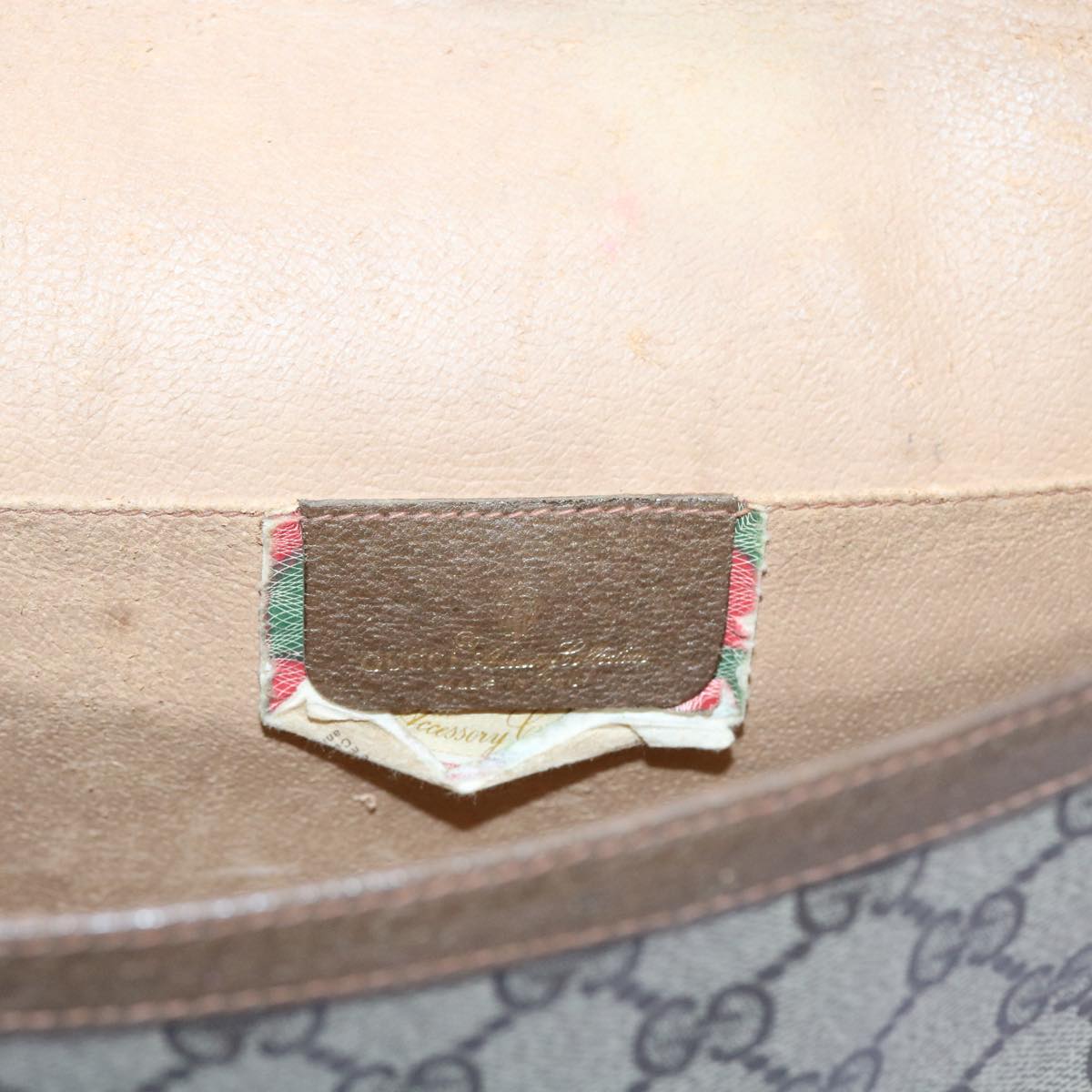 GUCCI GG Supreme Web Sherry Line Clutch Bag Beige Red Green 89 01 031 57277