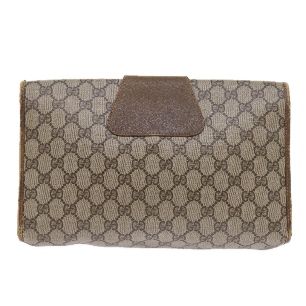 GUCCI GG Supreme Web Sherry Line Clutch Bag Beige Red Green 89 01 031 57277