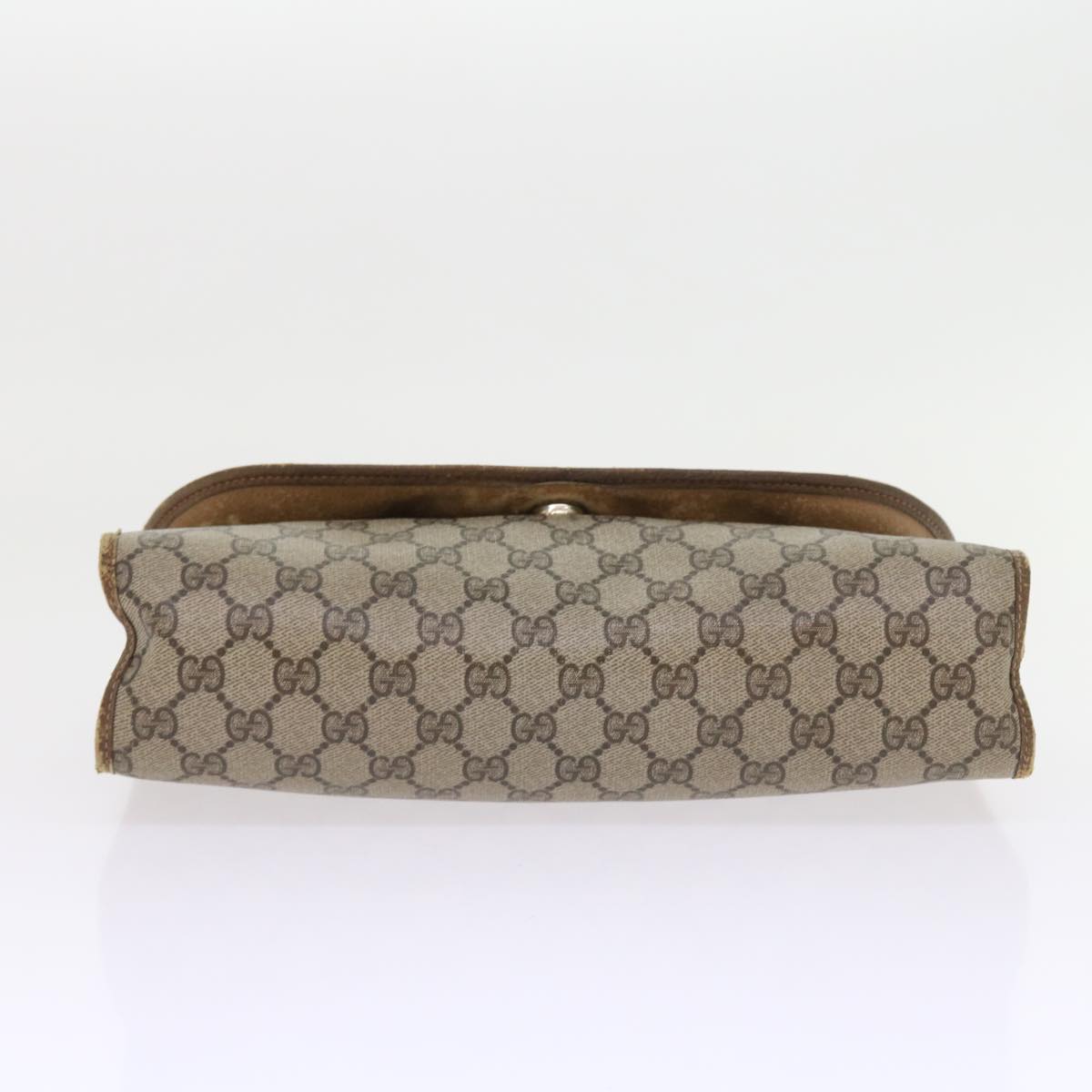 GUCCI GG Supreme Web Sherry Line Clutch Bag Beige Red Green 89 01 031 57277