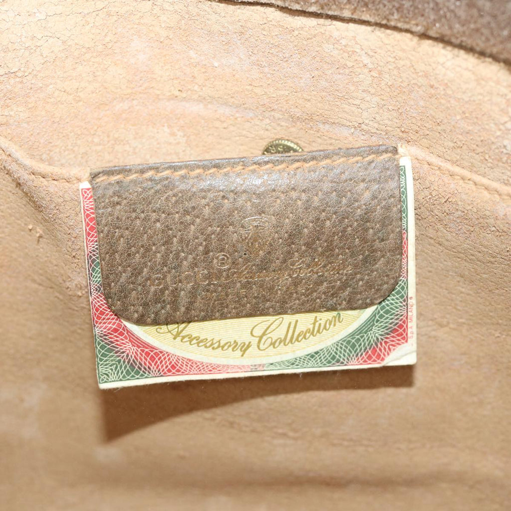 GUCCI GG Supreme Web Sherry Line Clutch Bag Beige Red Green 89 01 033 57286