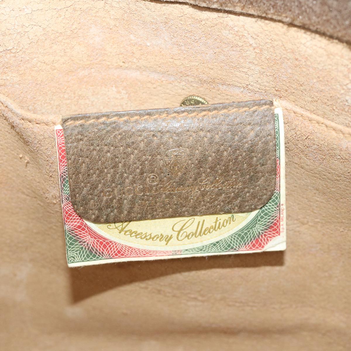 GUCCI GG Supreme Web Sherry Line Clutch Bag Beige Red Green 89 01 033 57286