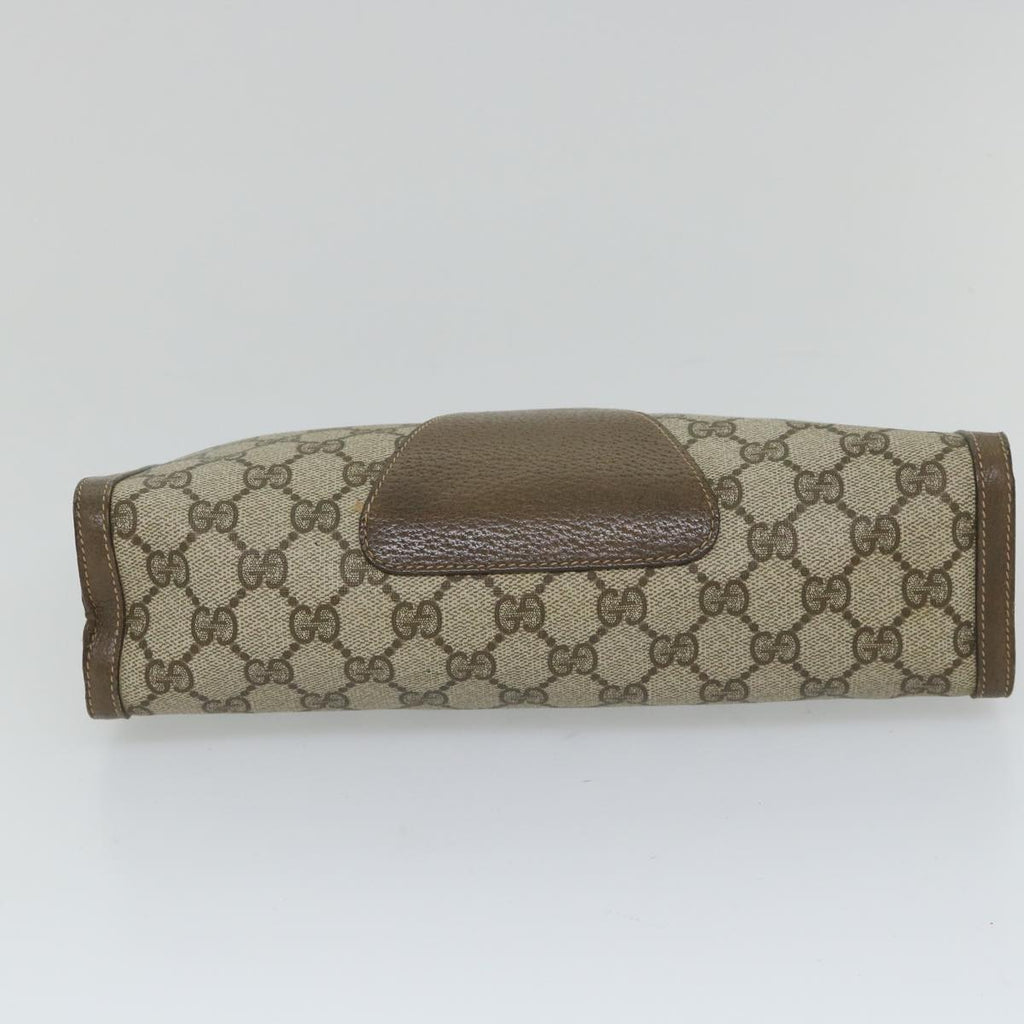 GUCCI GG Supreme Web Sherry Line Clutch Bag Beige Red Green 89 01 033 57286