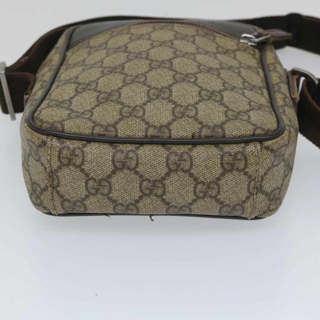 GUCCI GG Supreme Shoulder Bag PVC Leather Beige 101680 57287