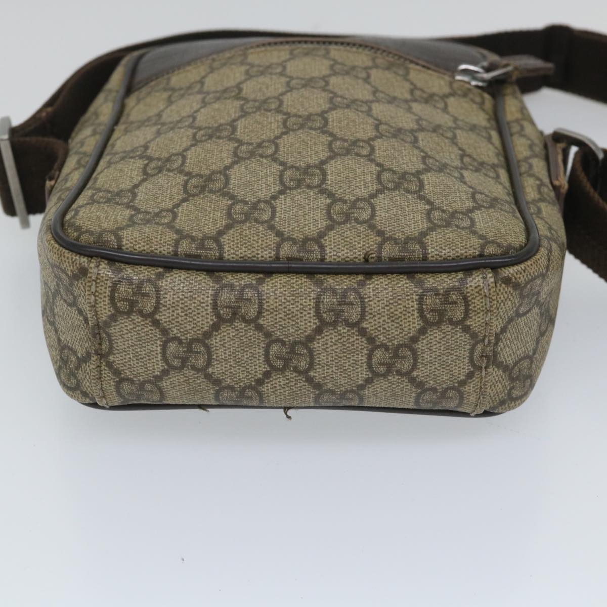 GUCCI GG Supreme Shoulder Bag PVC Leather Beige 101680 57287