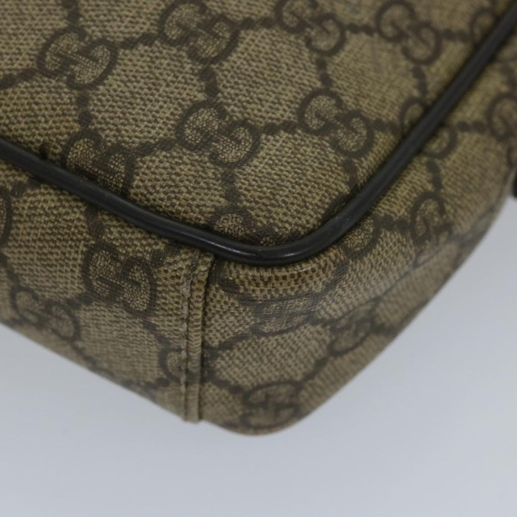 GUCCI GG Supreme Shoulder Bag PVC Leather Beige 101680 57287