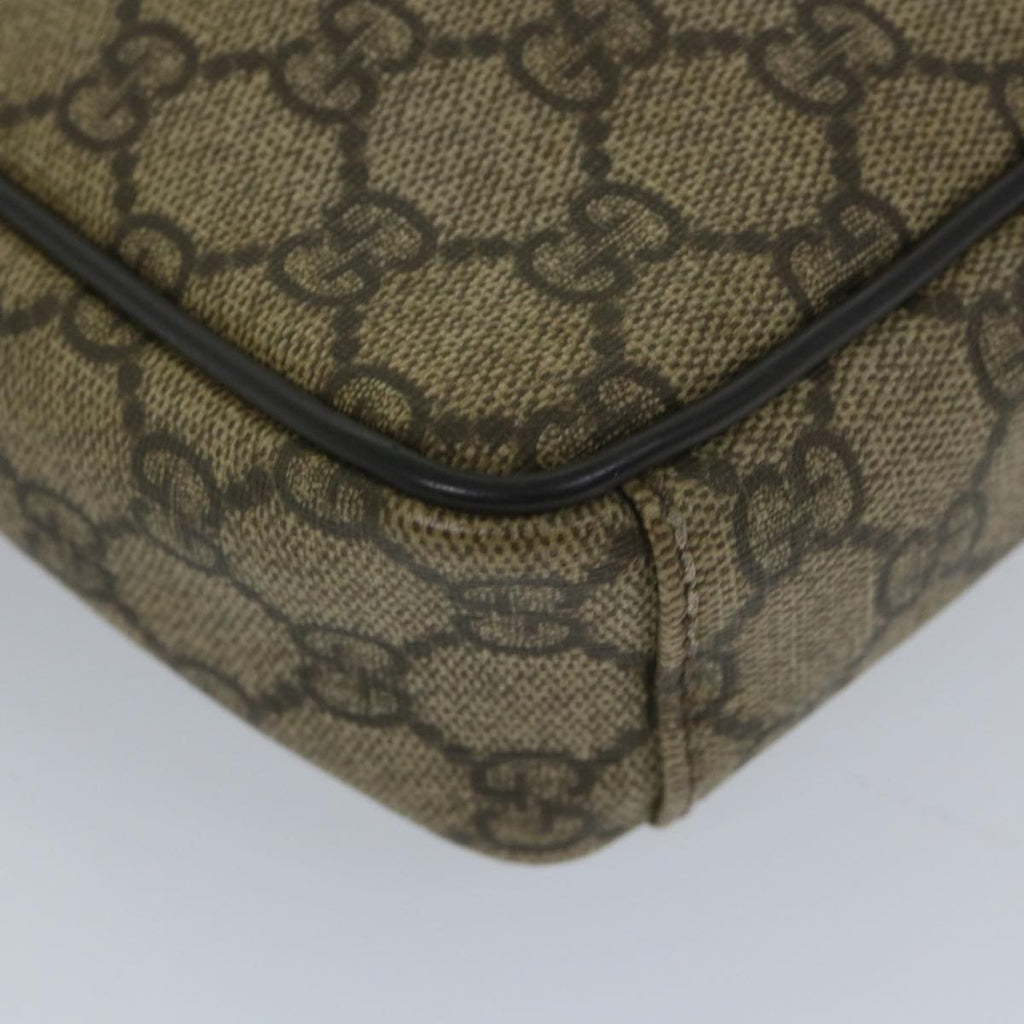GUCCI GG Supreme Shoulder Bag PVC Leather Beige 101680 57287