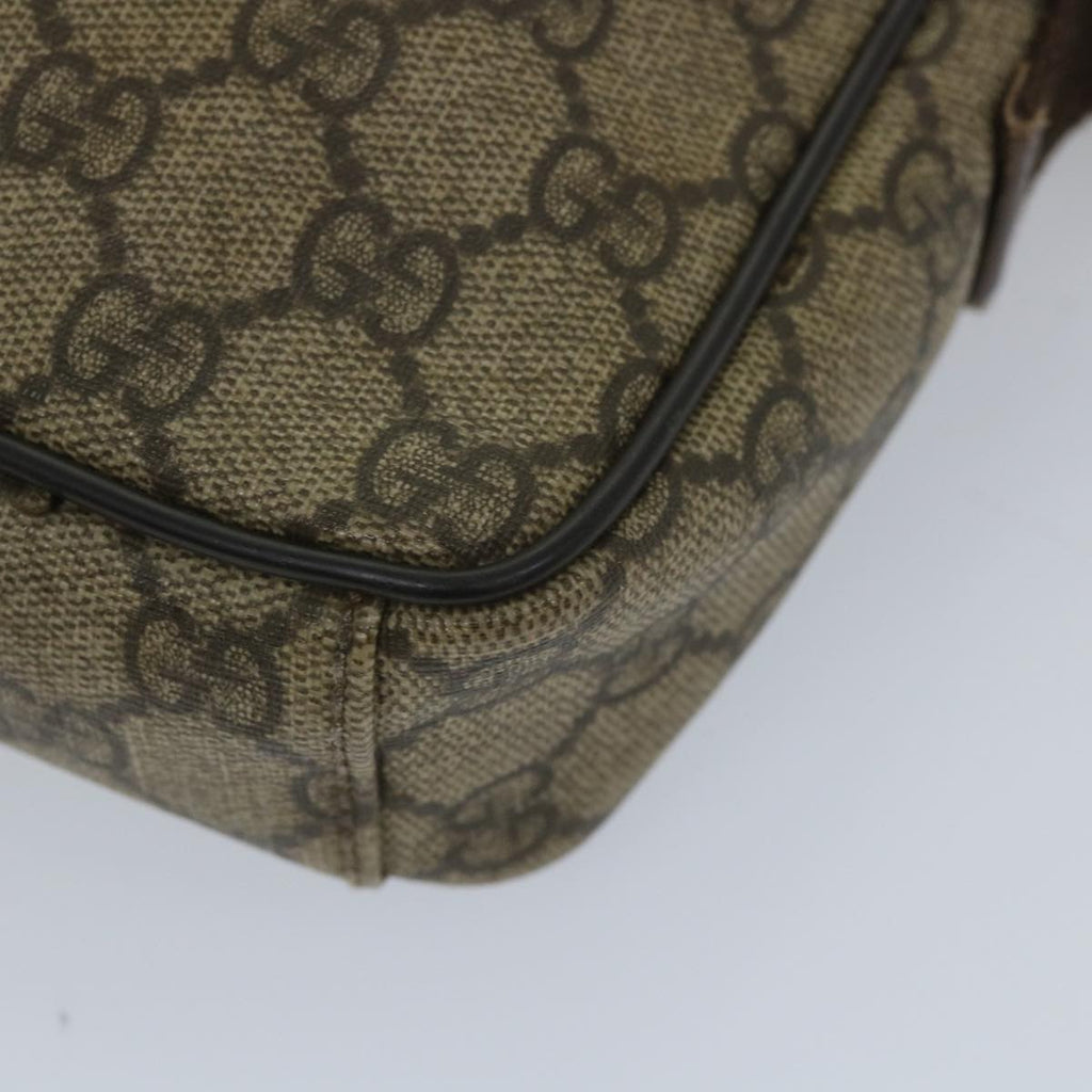 GUCCI GG Supreme Shoulder Bag PVC Leather Beige 101680 57287