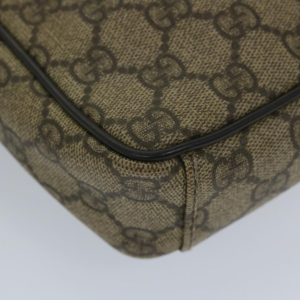GUCCI GG Supreme Shoulder Bag PVC Leather Beige 101680 57287
