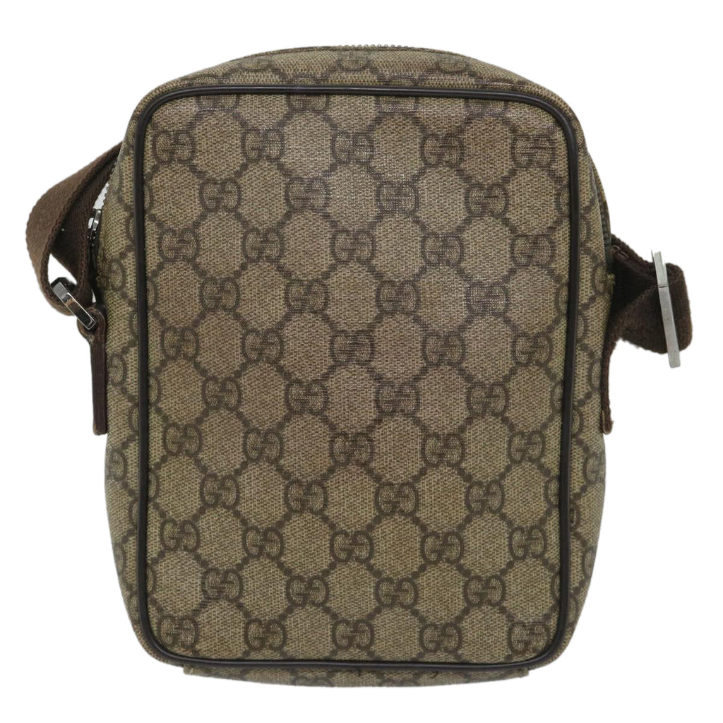 GUCCI GG Supreme Shoulder Bag PVC Leather Beige 101680 57287