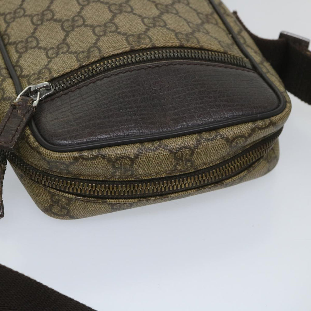 GUCCI GG Supreme Shoulder Bag PVC Leather Beige 101680 57287