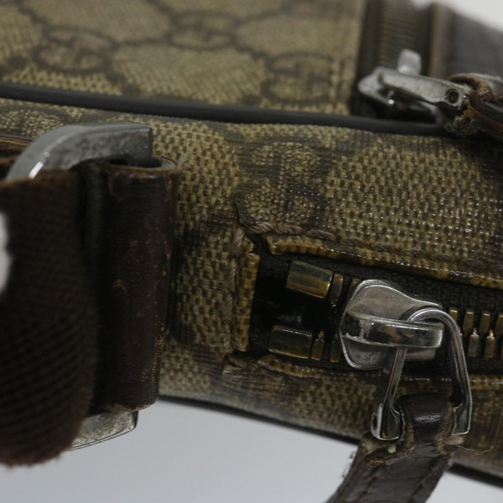 GUCCI GG Supreme Shoulder Bag PVC Leather Beige 101680 57287