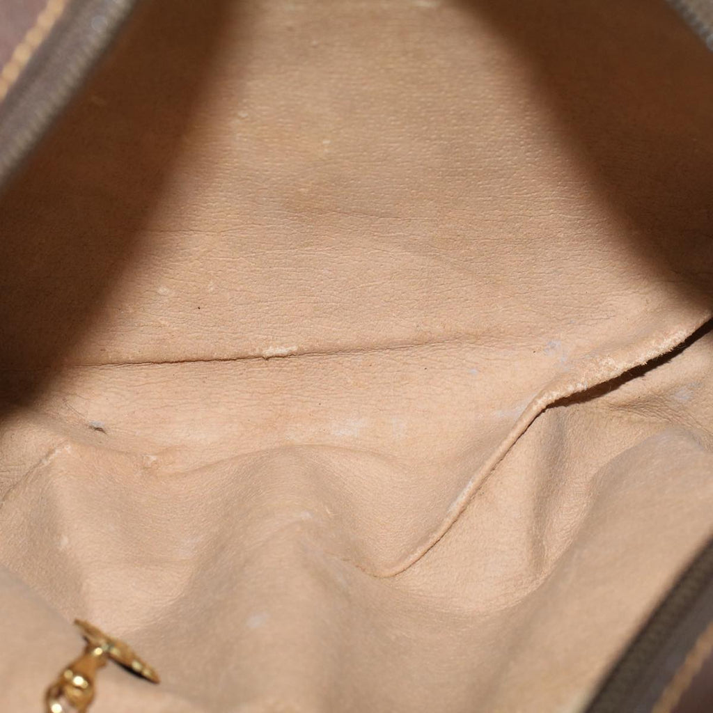 GUCCI GG Canvas Shoulder Bag PVC Leather Beige Brown 57299