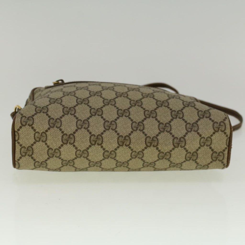 GUCCI GG Canvas Shoulder Bag PVC Leather Beige Brown 57299