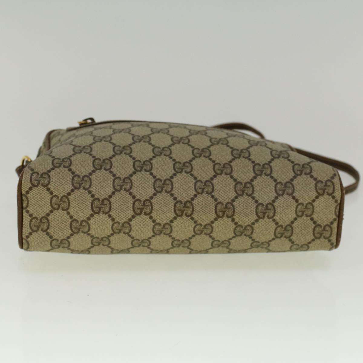GUCCI GG Canvas Shoulder Bag PVC Leather Beige Brown 57299