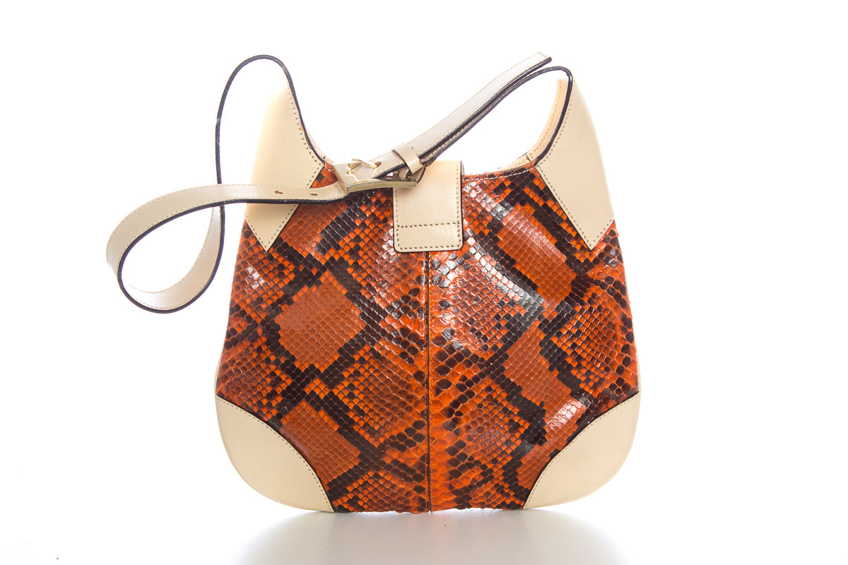 Dolce & Gabbana Orange & Cream Shoulder Bag