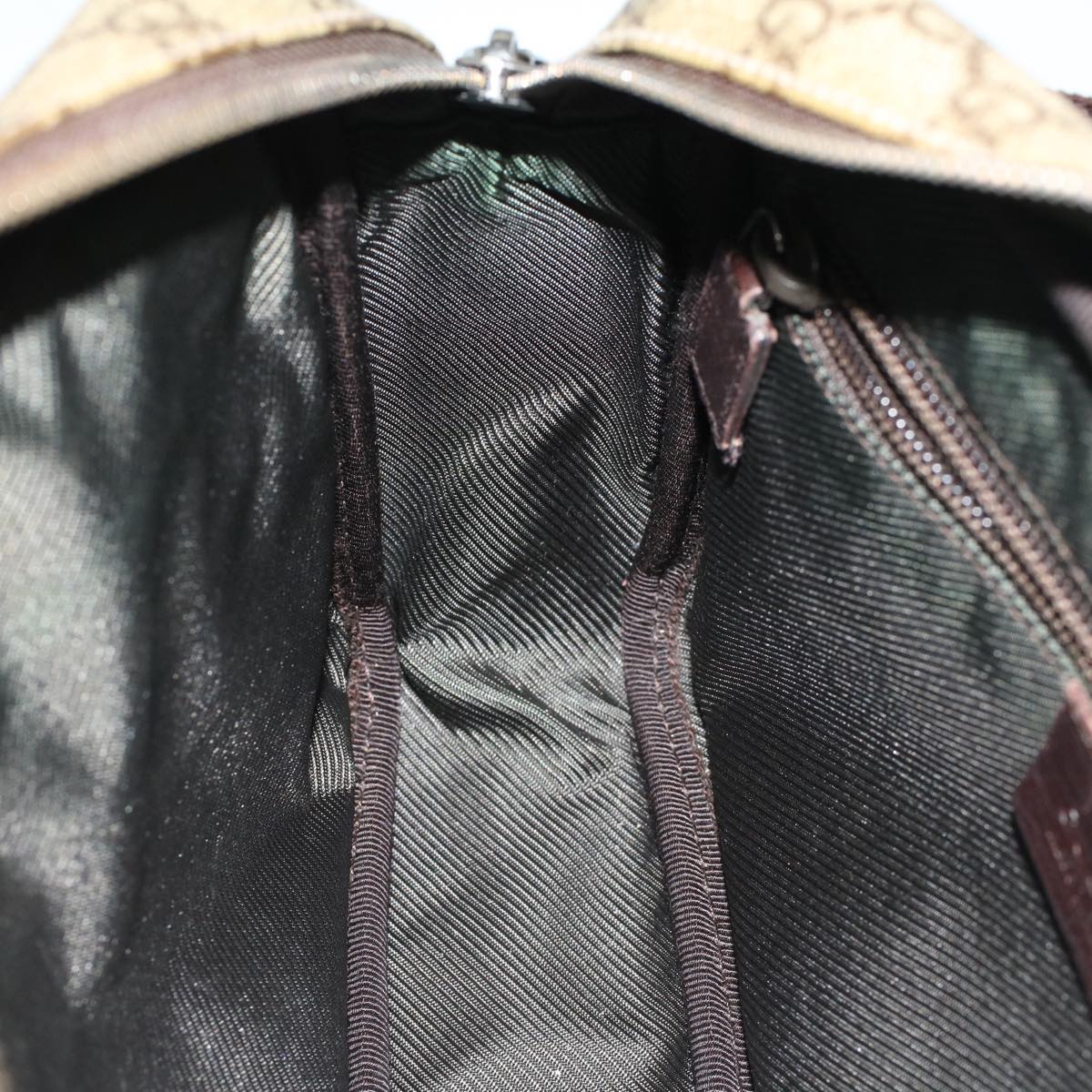 GUCCI GG Canvas Shoulder Bag PVC Leather Beige Brown 114291 57312