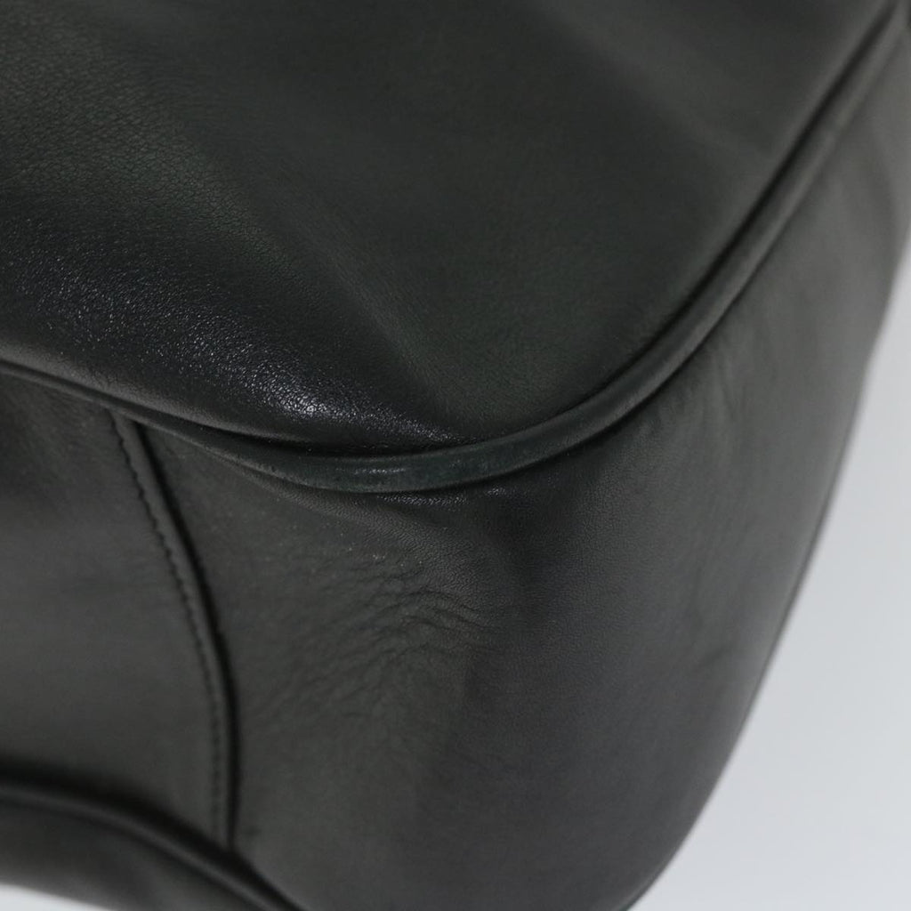 GUCCI Bamboo Shoulder Bag Leather 2way Black 57318
