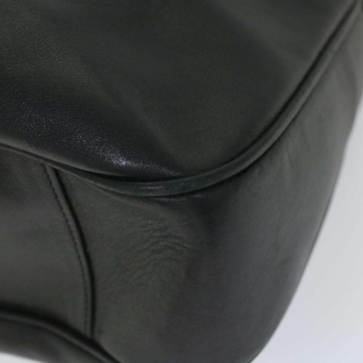 GUCCI Bamboo Shoulder Bag Leather 2way Black 57318