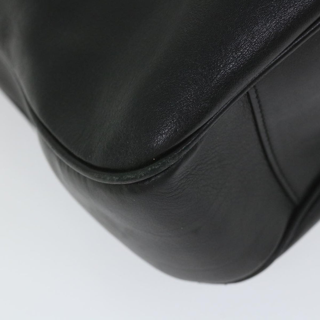 GUCCI Bamboo Shoulder Bag Leather 2way Black 57318