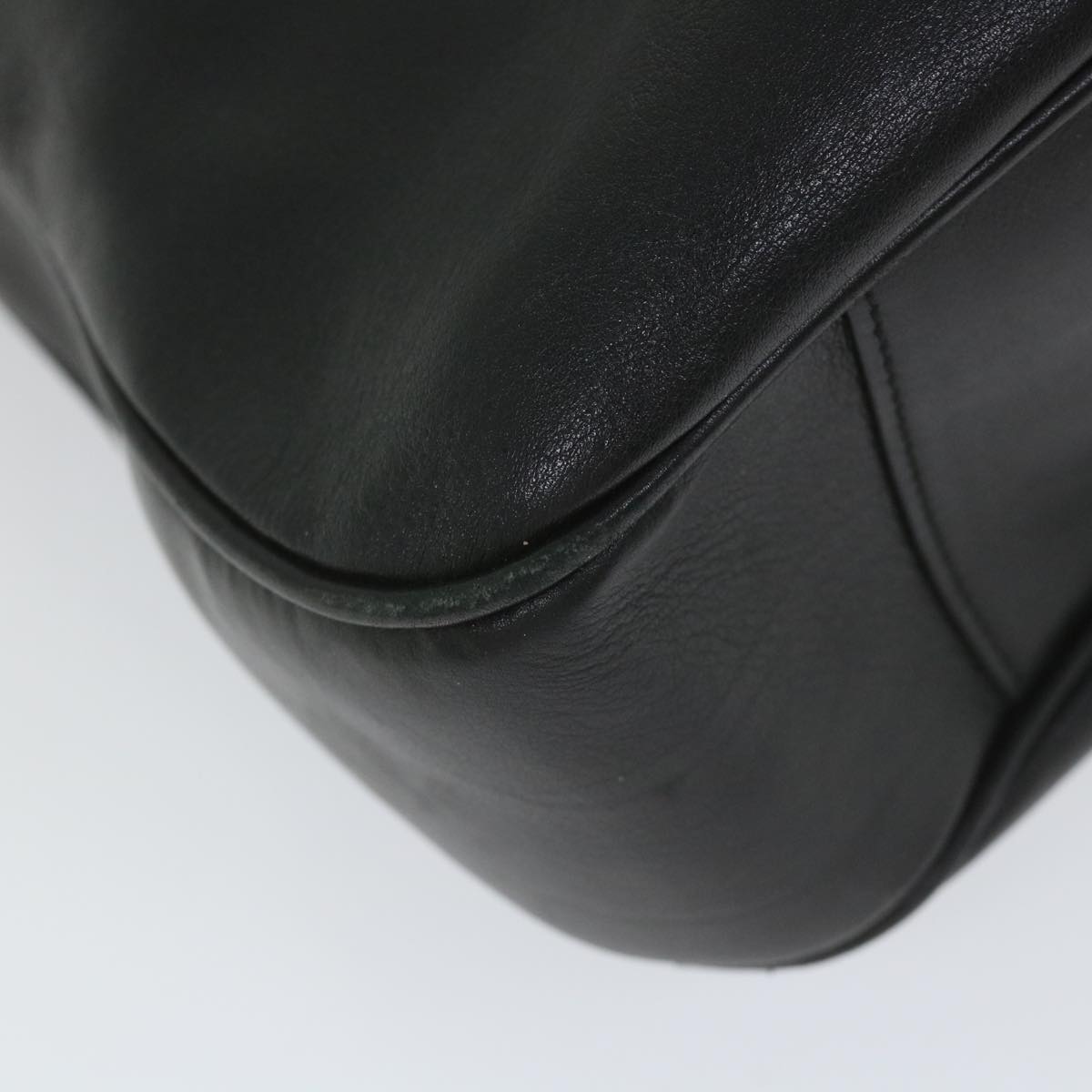 GUCCI Bamboo Shoulder Bag Leather 2way Black 57318
