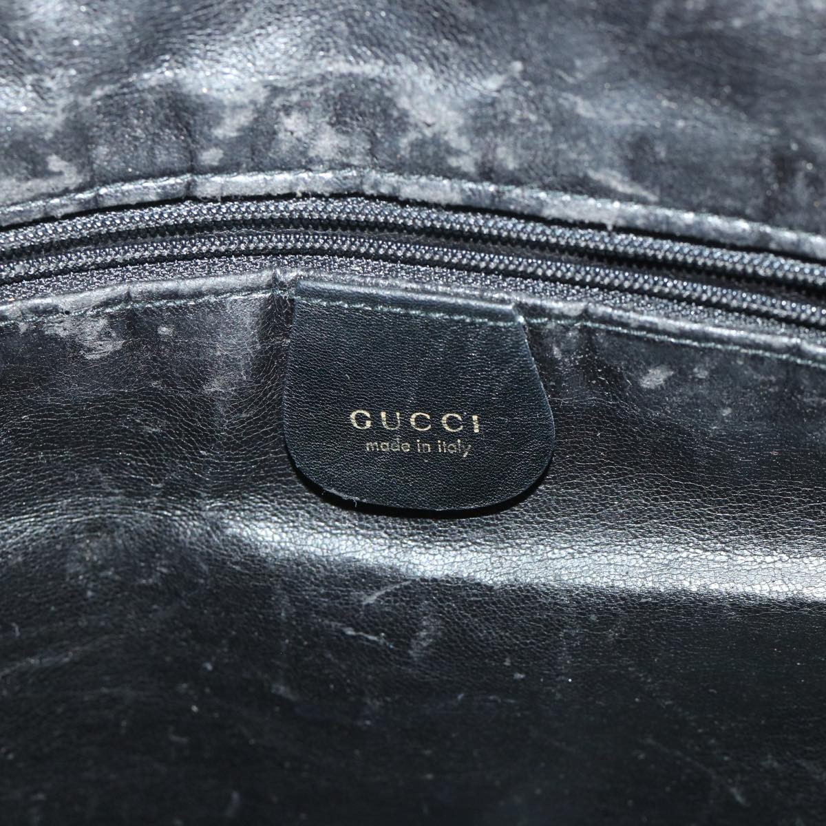 GUCCI Bamboo Shoulder Bag Leather 2way Black 57318
