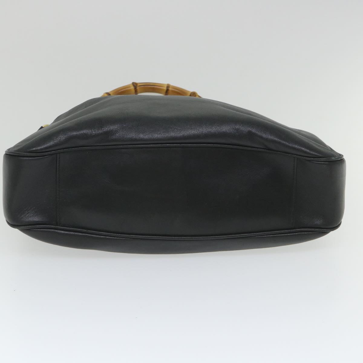 GUCCI Bamboo Shoulder Bag Leather 2way Black 57318