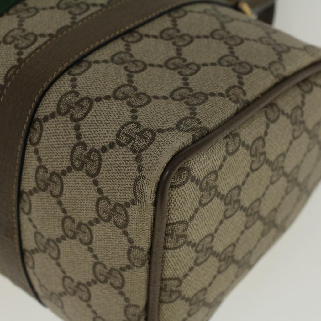 GUCCI GG Supreme Web Sherry Line Boston Bag Beige Red Green 69 02 006 57323