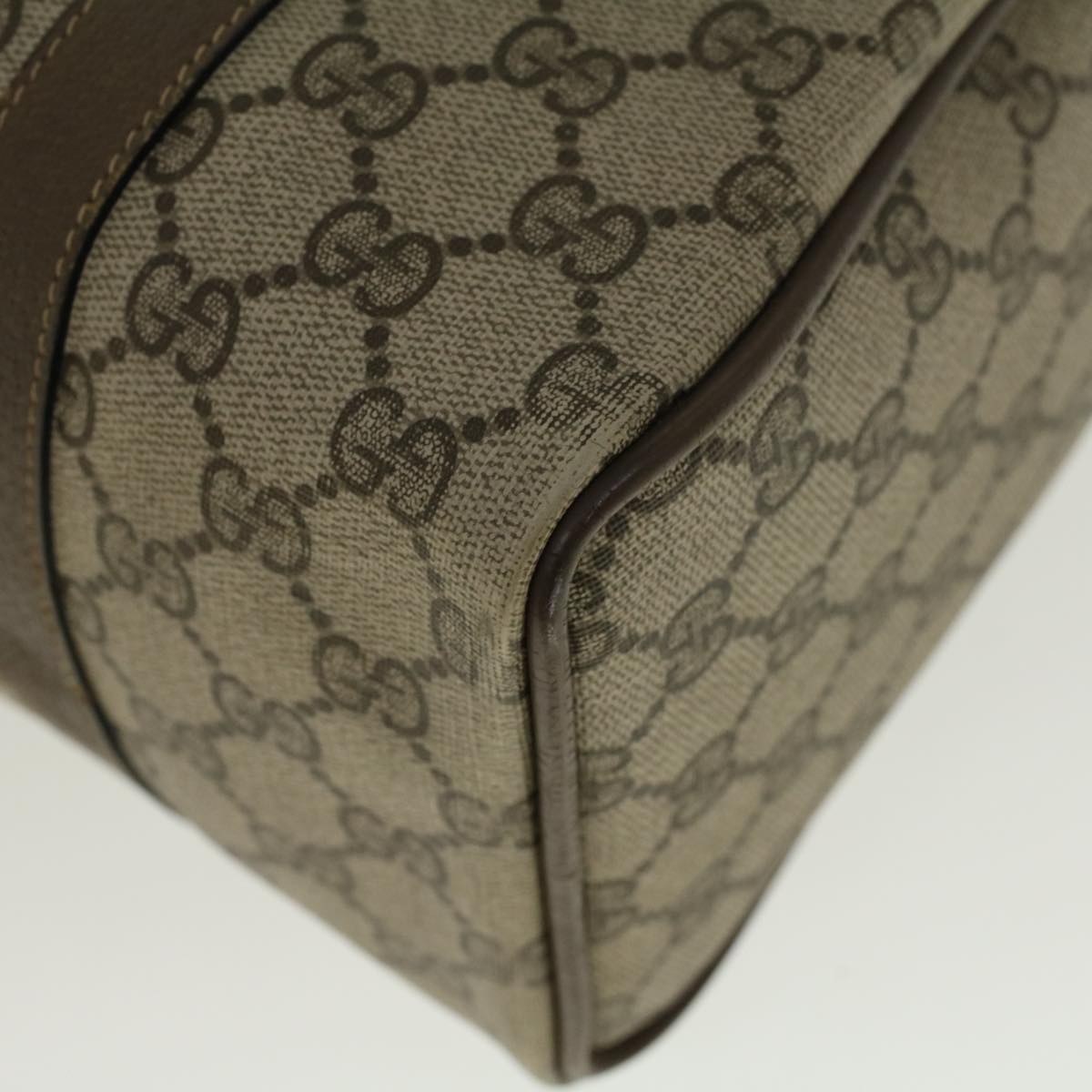 GUCCI GG Supreme Web Sherry Line Boston Bag Beige Red Green 69 02 006 57323