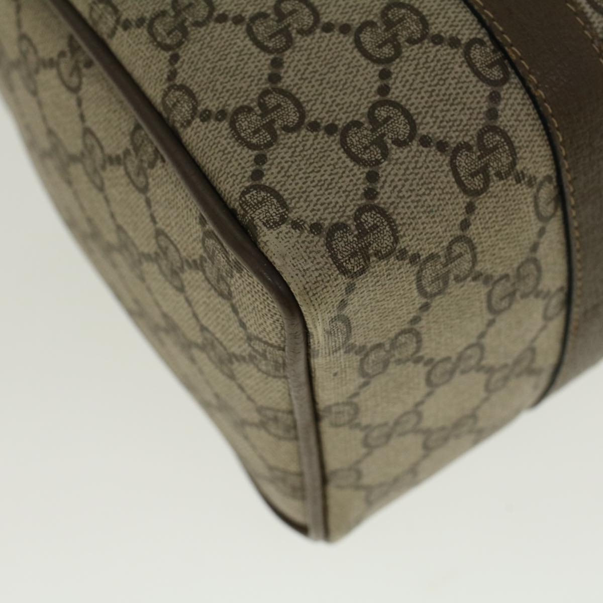 GUCCI GG Supreme Web Sherry Line Boston Bag Beige Red Green 69 02 006 57323