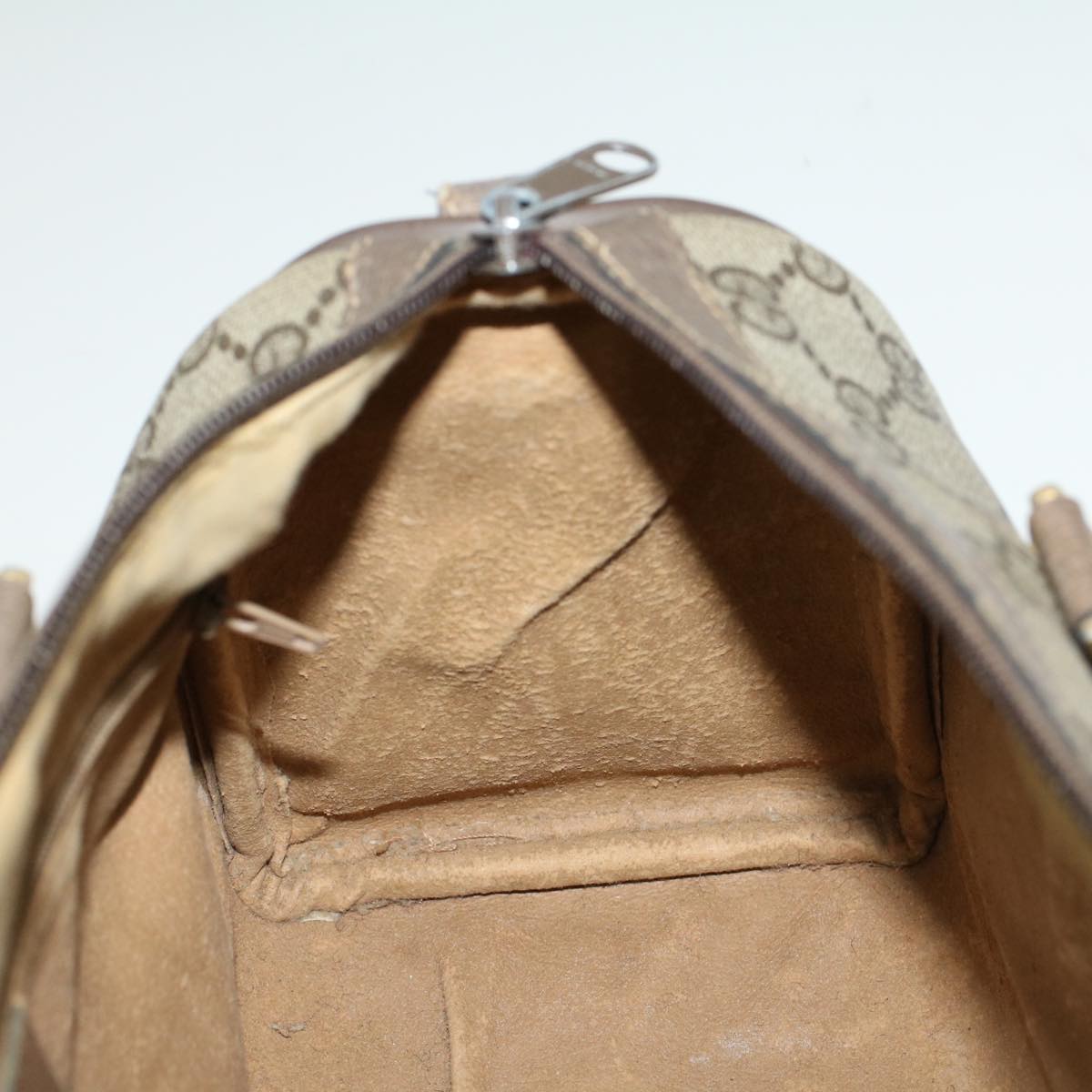 GUCCI GG Supreme Web Sherry Line Boston Bag Beige Red Green 69 02 006 57323