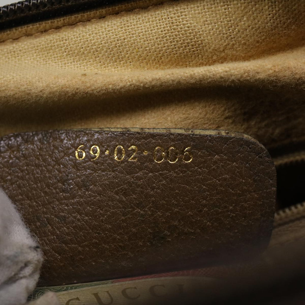 GUCCI GG Supreme Web Sherry Line Boston Bag Beige Red Green 69 02 006 57323