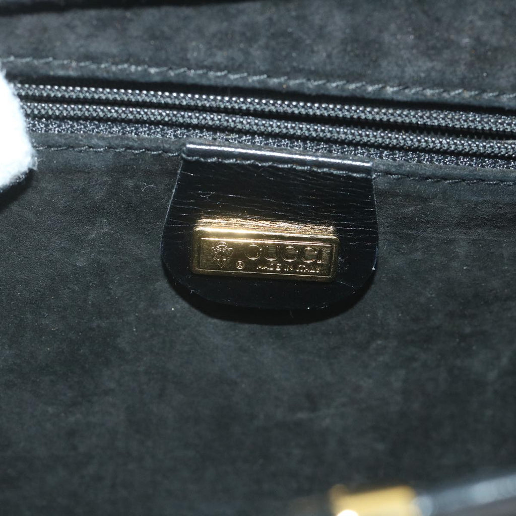 GUCCI Shoulder Bag Leather Black 57326