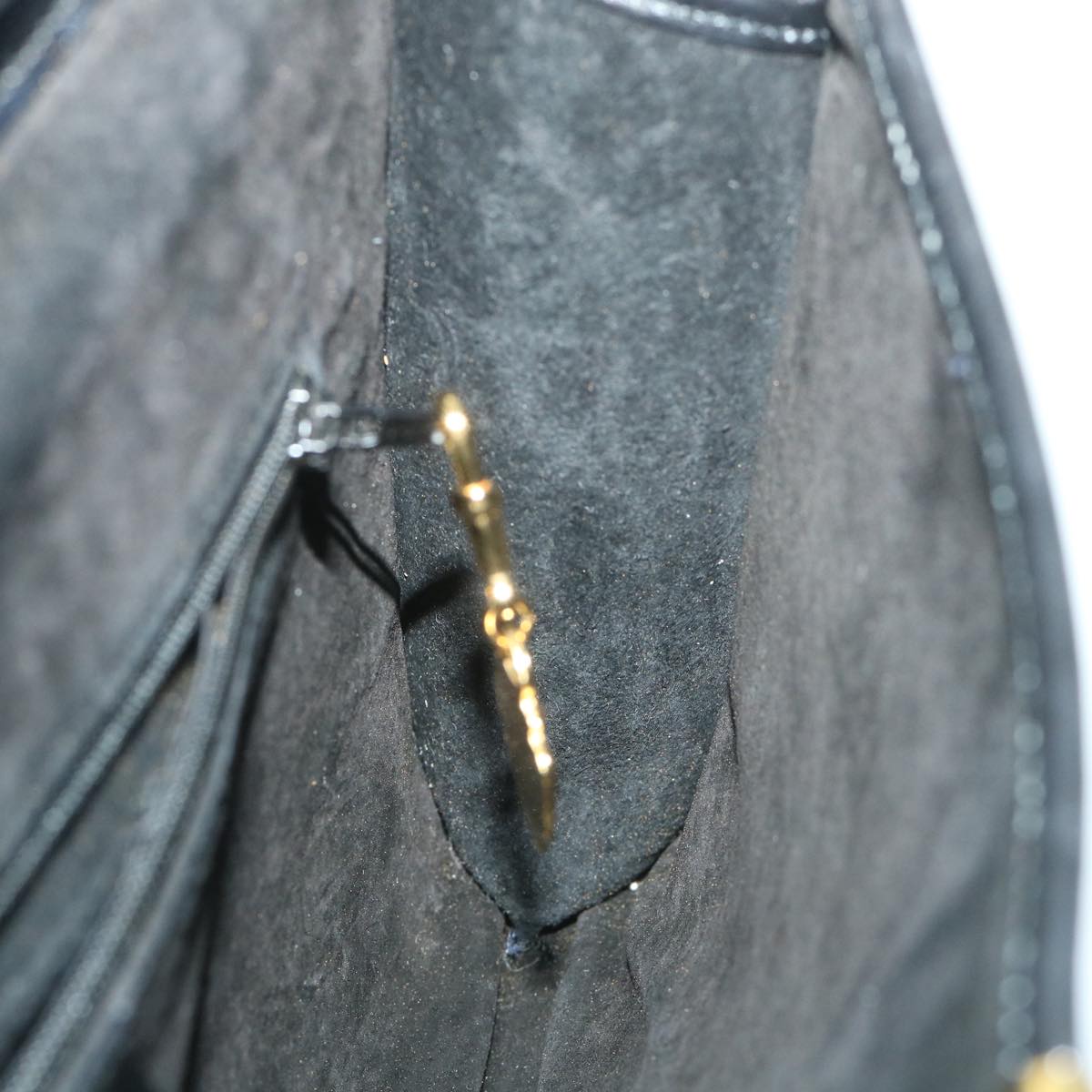 GUCCI Shoulder Bag Leather Black 57326