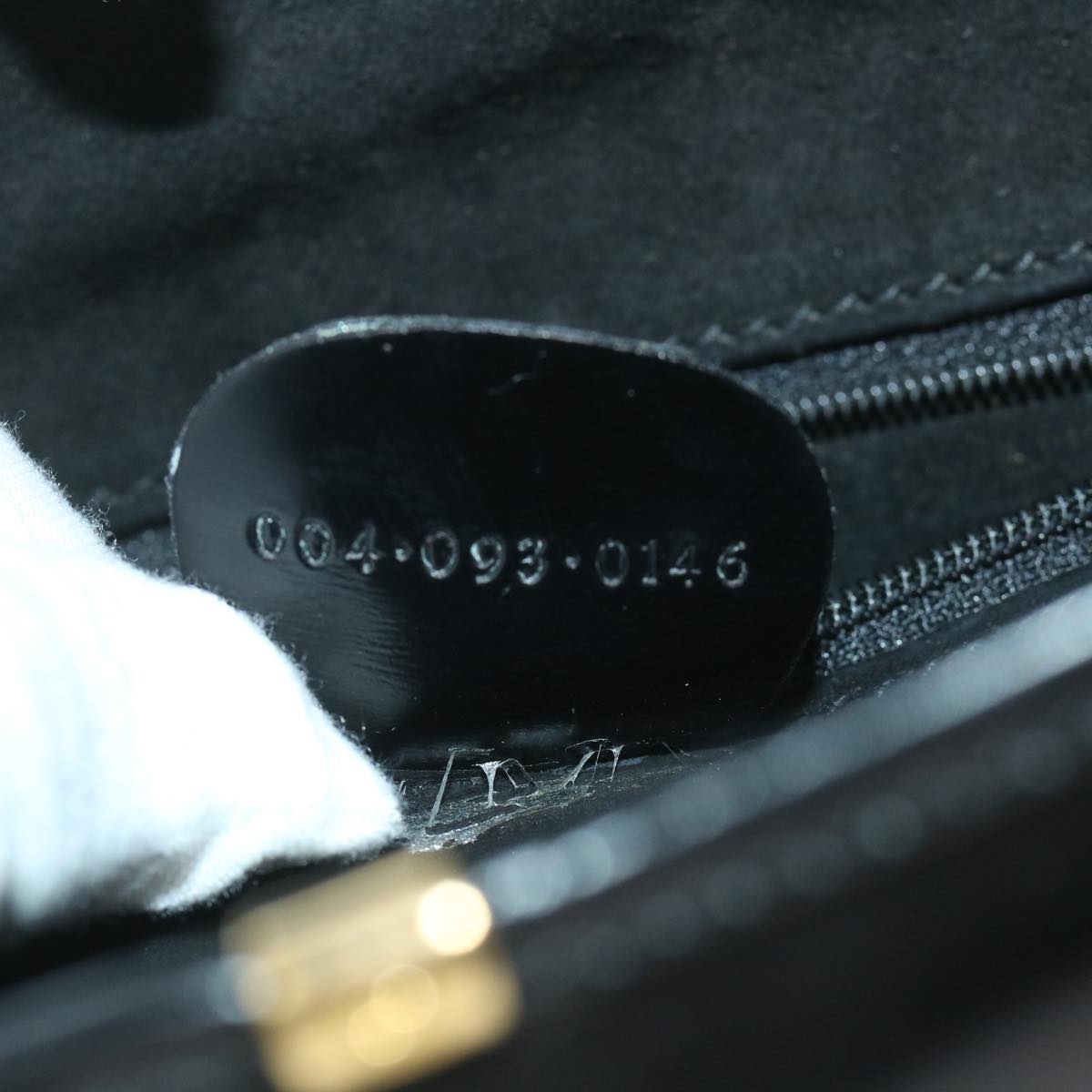GUCCI Shoulder Bag Leather Black 57326
