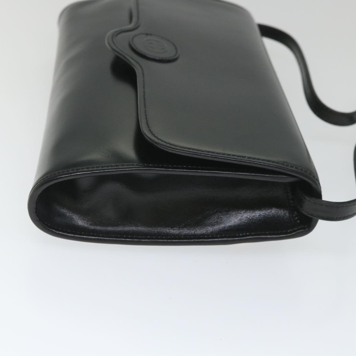 GUCCI Shoulder Bag Leather Black 57326