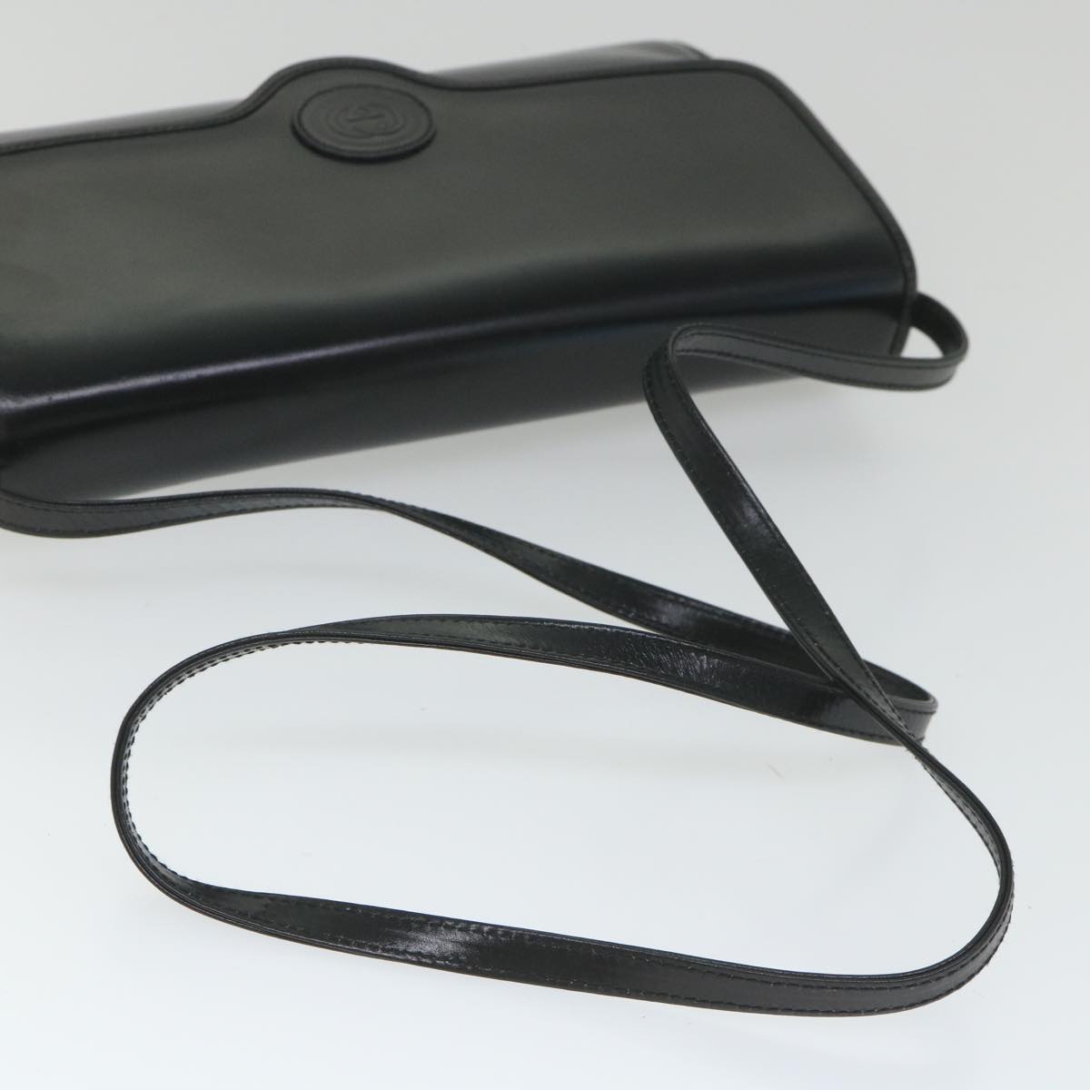 GUCCI Shoulder Bag Leather Black 57326