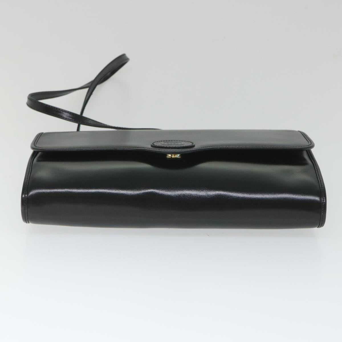 GUCCI Shoulder Bag Leather Black 57326