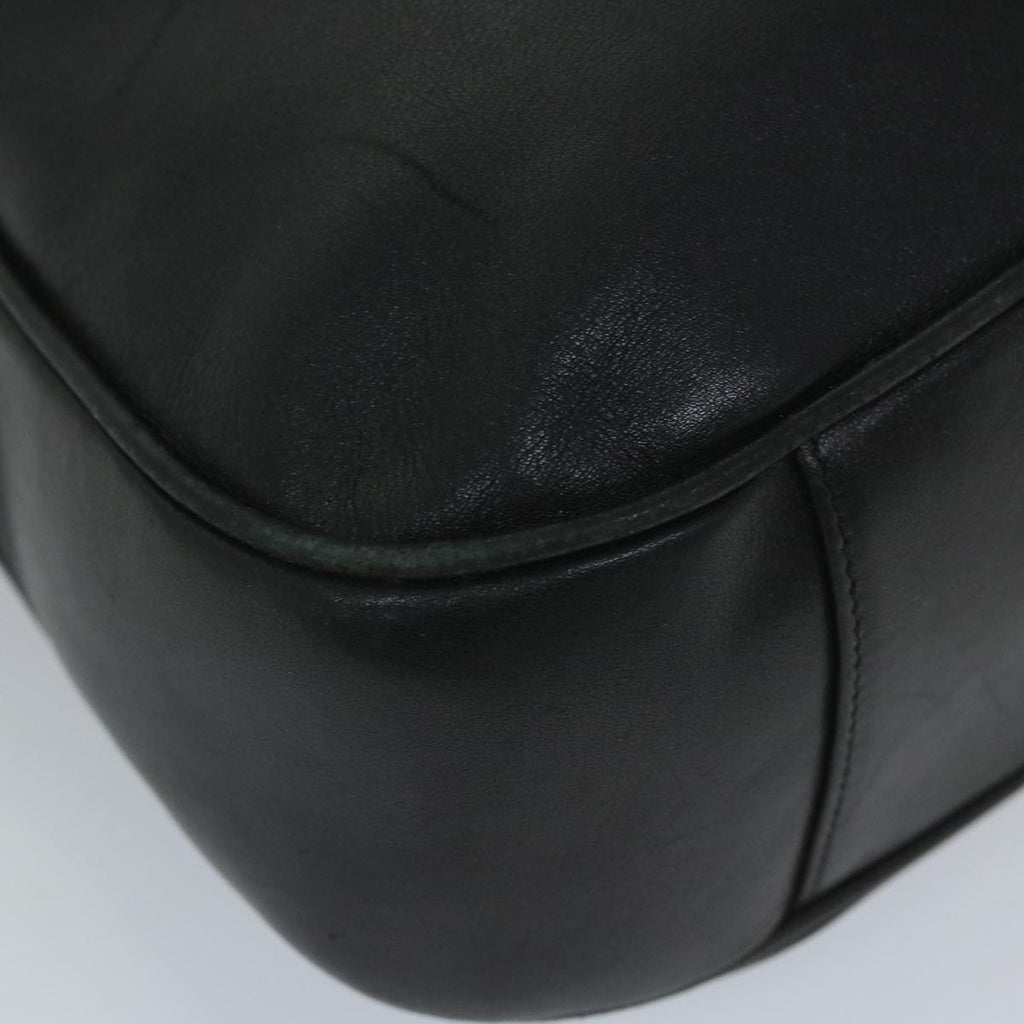 GUCCI Bamboo Shoulder Bag Leather 2way Black 57331