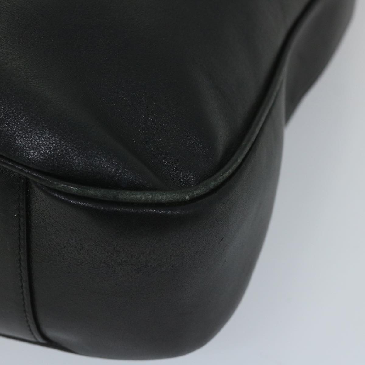 GUCCI Bamboo Shoulder Bag Leather 2way Black 57331