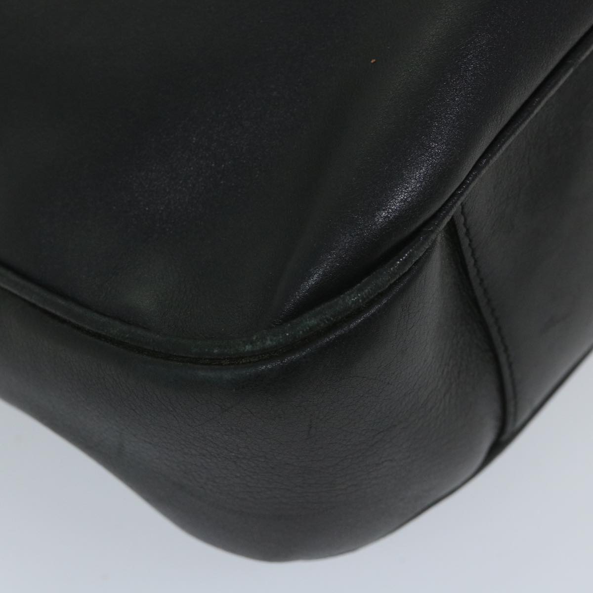 GUCCI Bamboo Shoulder Bag Leather 2way Black 57331