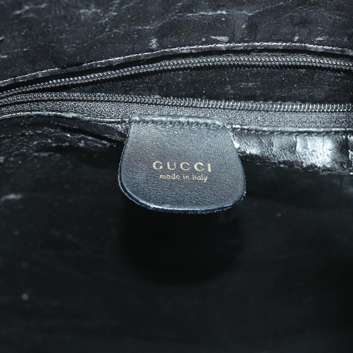 GUCCI Bamboo Shoulder Bag Leather 2way Black 57331