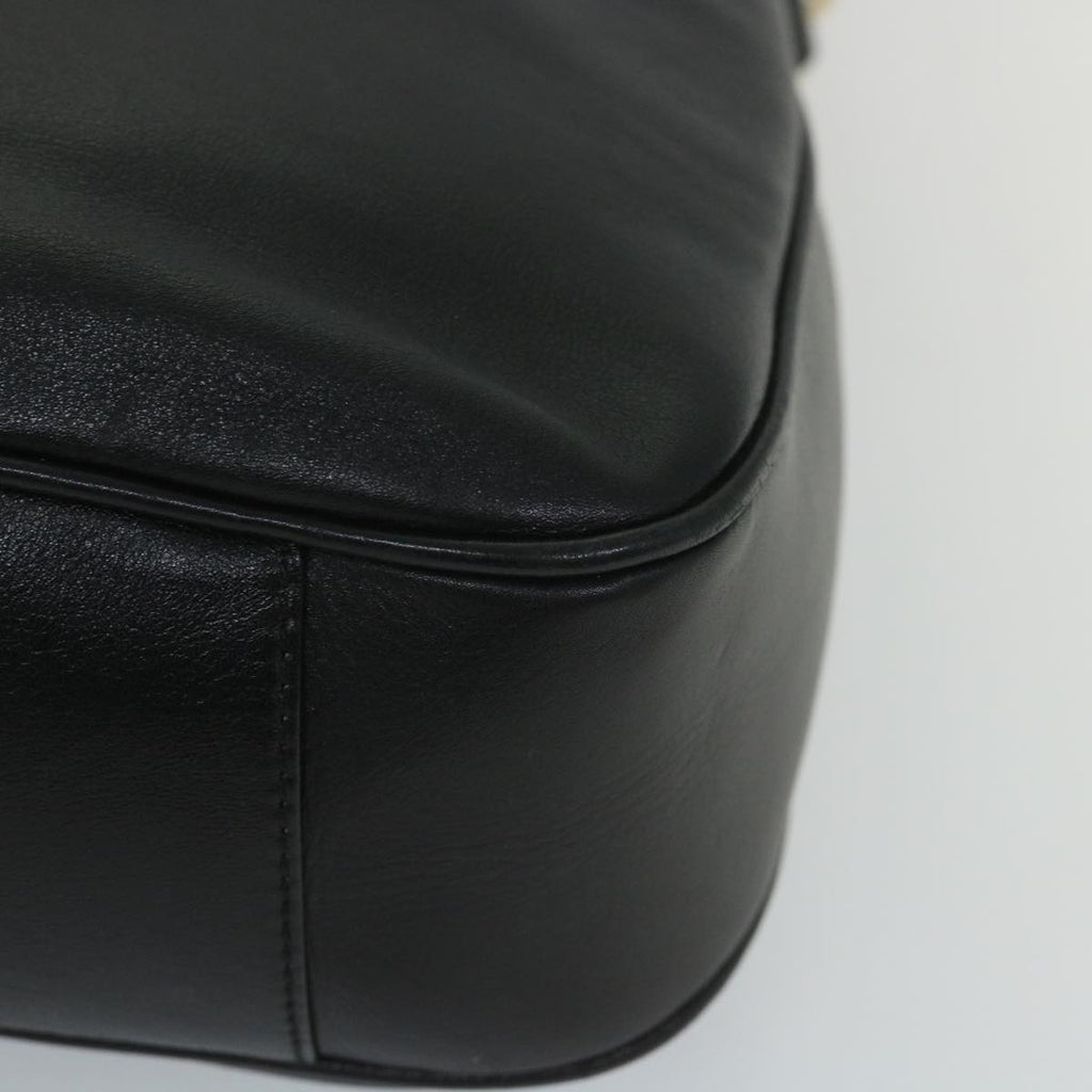 GUCCI Bamboo Shoulder Bag Leather 2way Black 57332